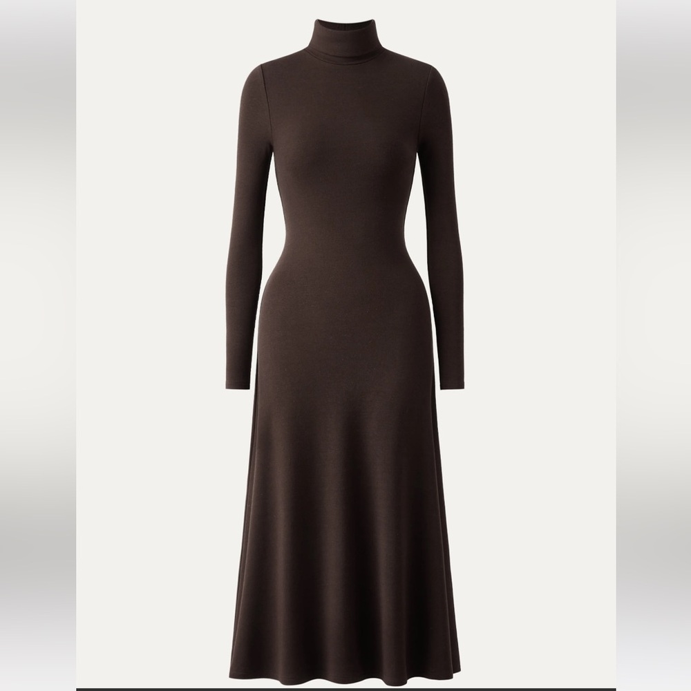 NWOT $75 OGL MaxWarm Turtleneck Midi Dress SZ XS